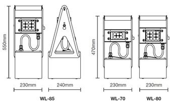 Wolf ATEX Worklite Floodlights - Product Dimensions